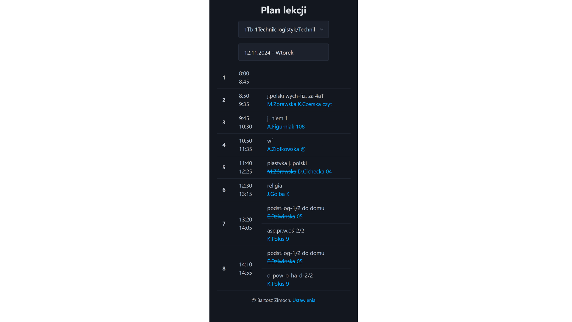 A screenshot of "schedulething"